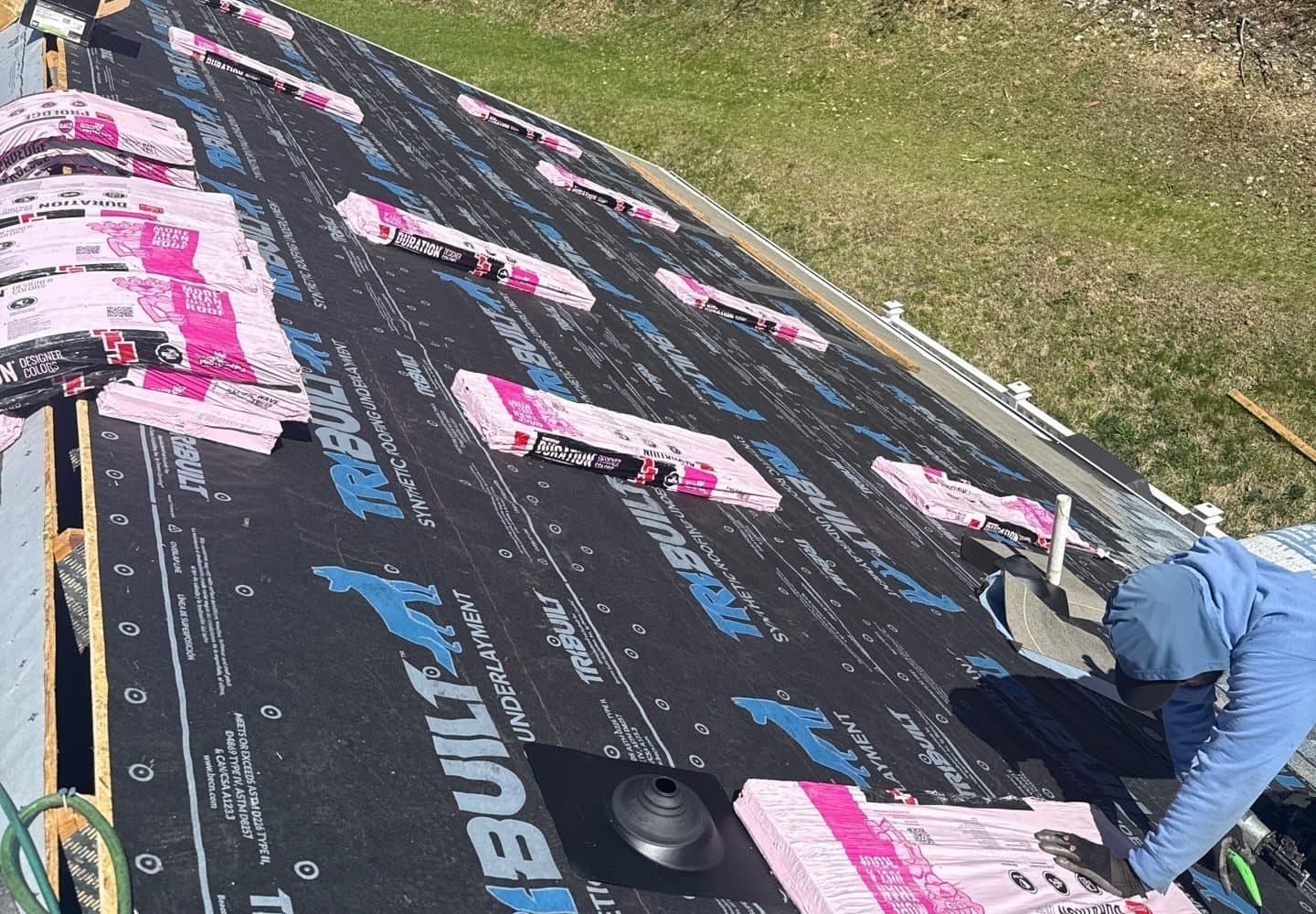 Roof installation in progress in Berks County, PA